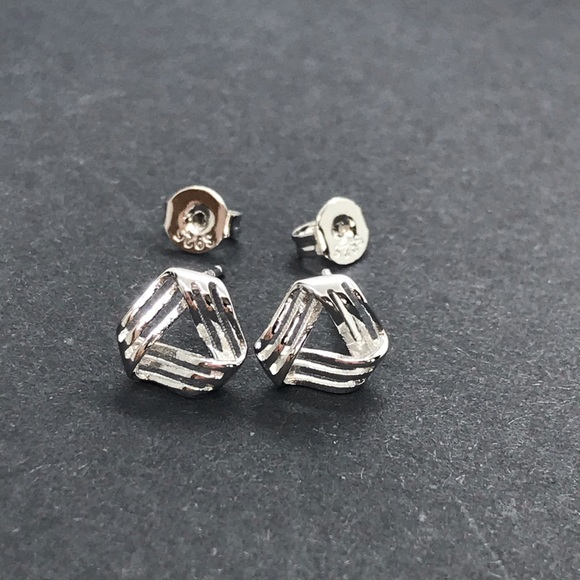 Sterling Silver 925 Stud Earrings - Picture 2 of 5